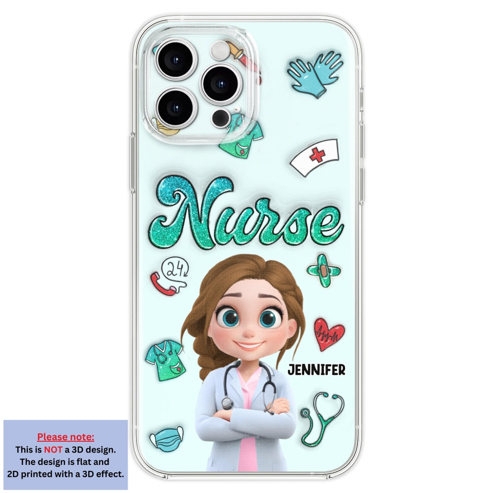 Proud To Nurse Life - Personalized Custom 3D Inflated Effect Phone Case
