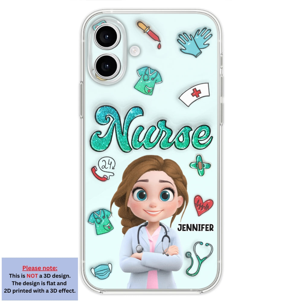 Proud To Nurse Life - Personalized Custom 3D Inflated Effect Phone Case