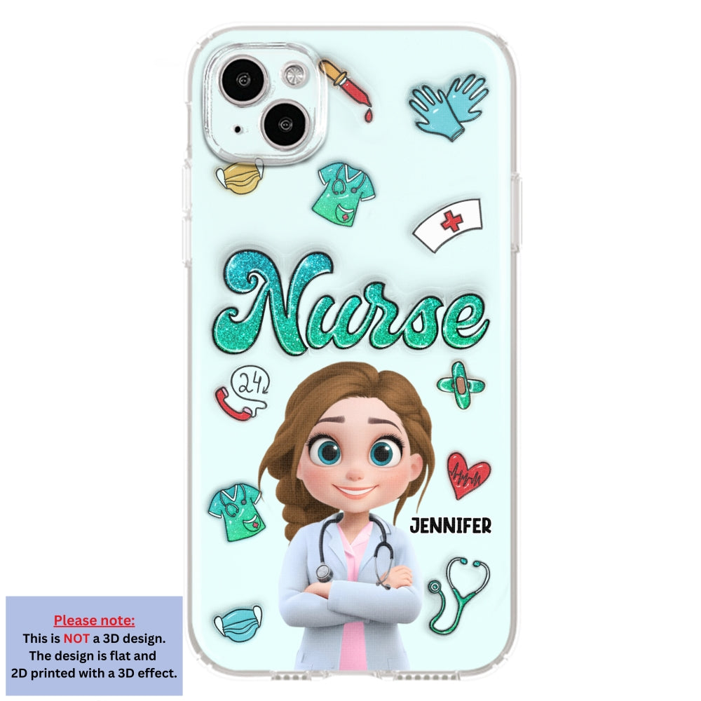 Proud To Nurse Life - Personalized Custom 3D Inflated Effect Phone Case