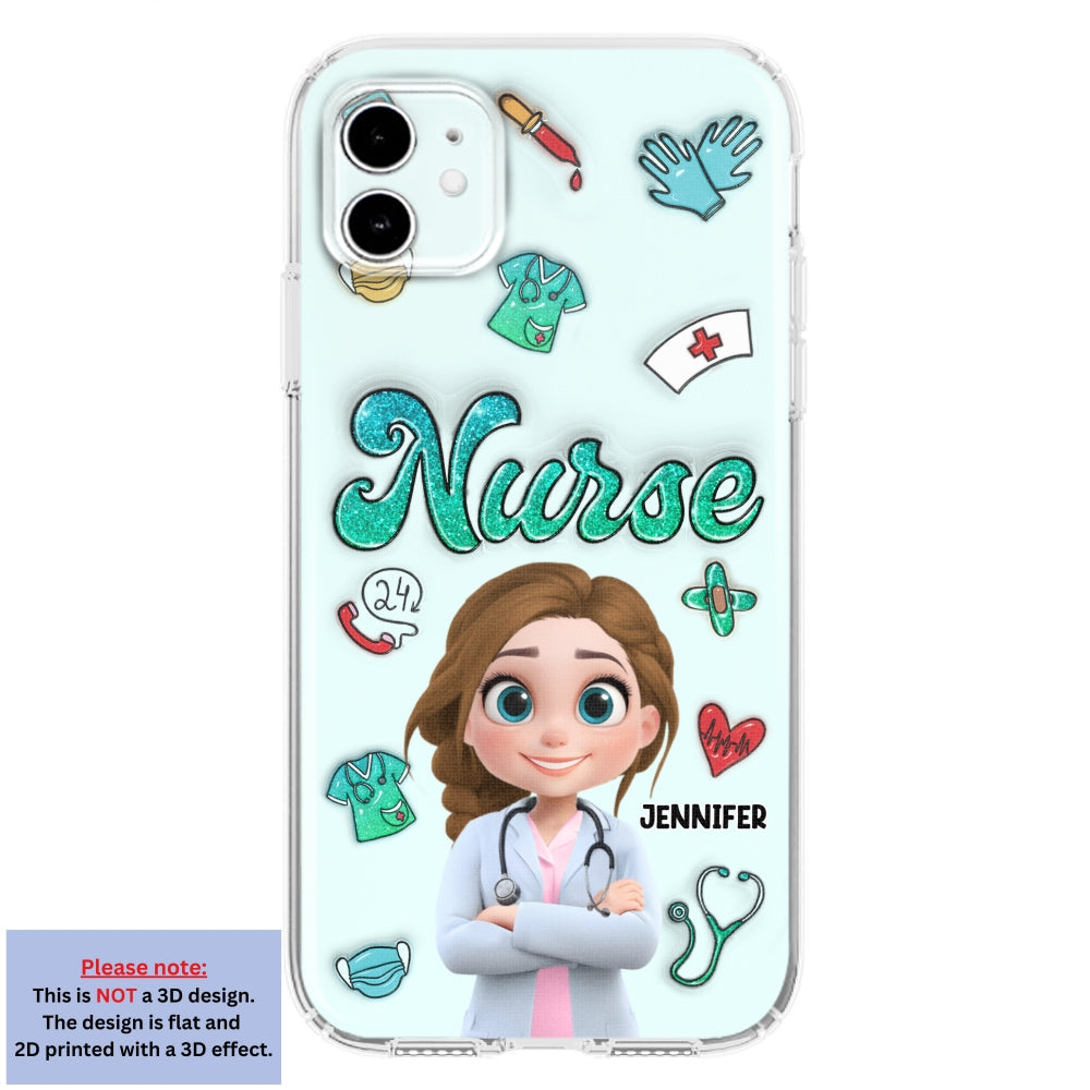Proud To Nurse Life - Personalized Custom 3D Inflated Effect Phone Case