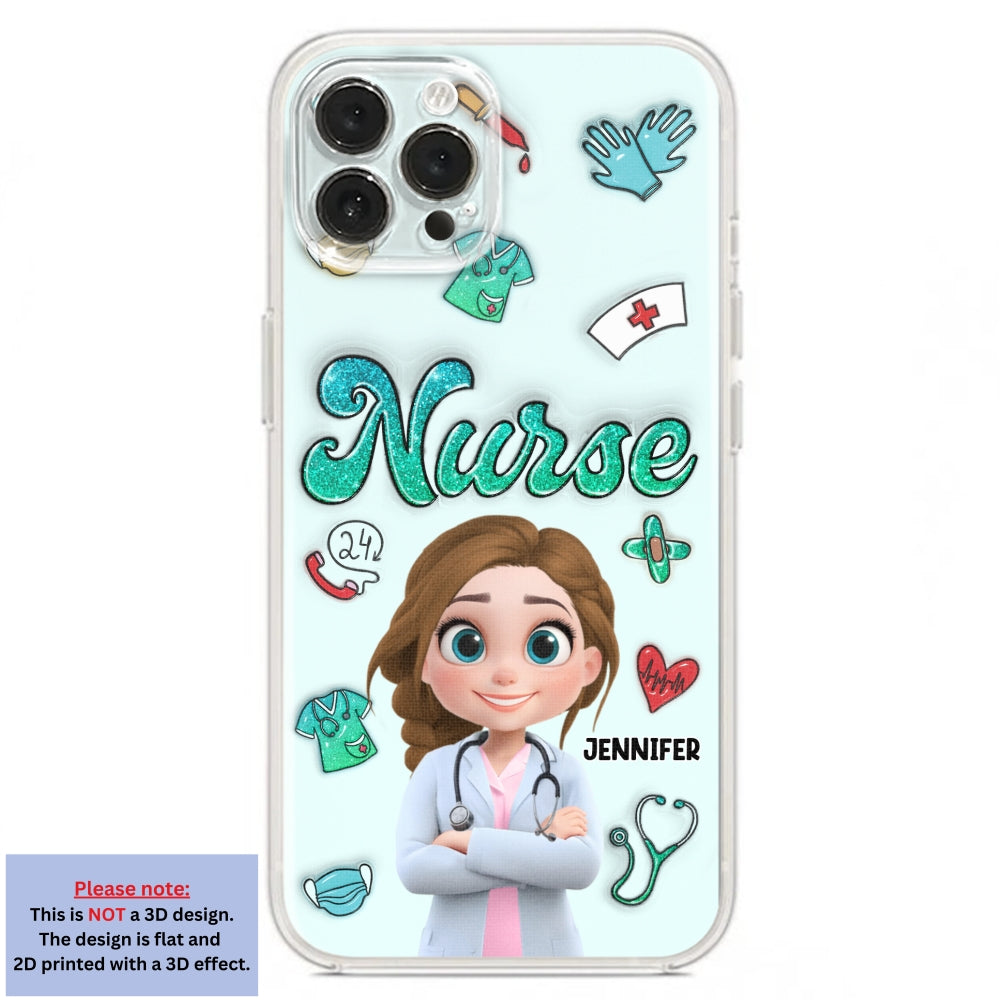 Proud To Nurse Life - Personalized Custom 3D Inflated Effect Phone Case
