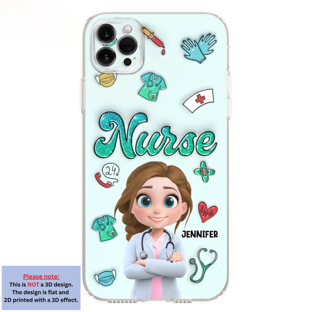 Proud To Nurse Life - Personalized Custom 3D Inflated Effect Phone Case