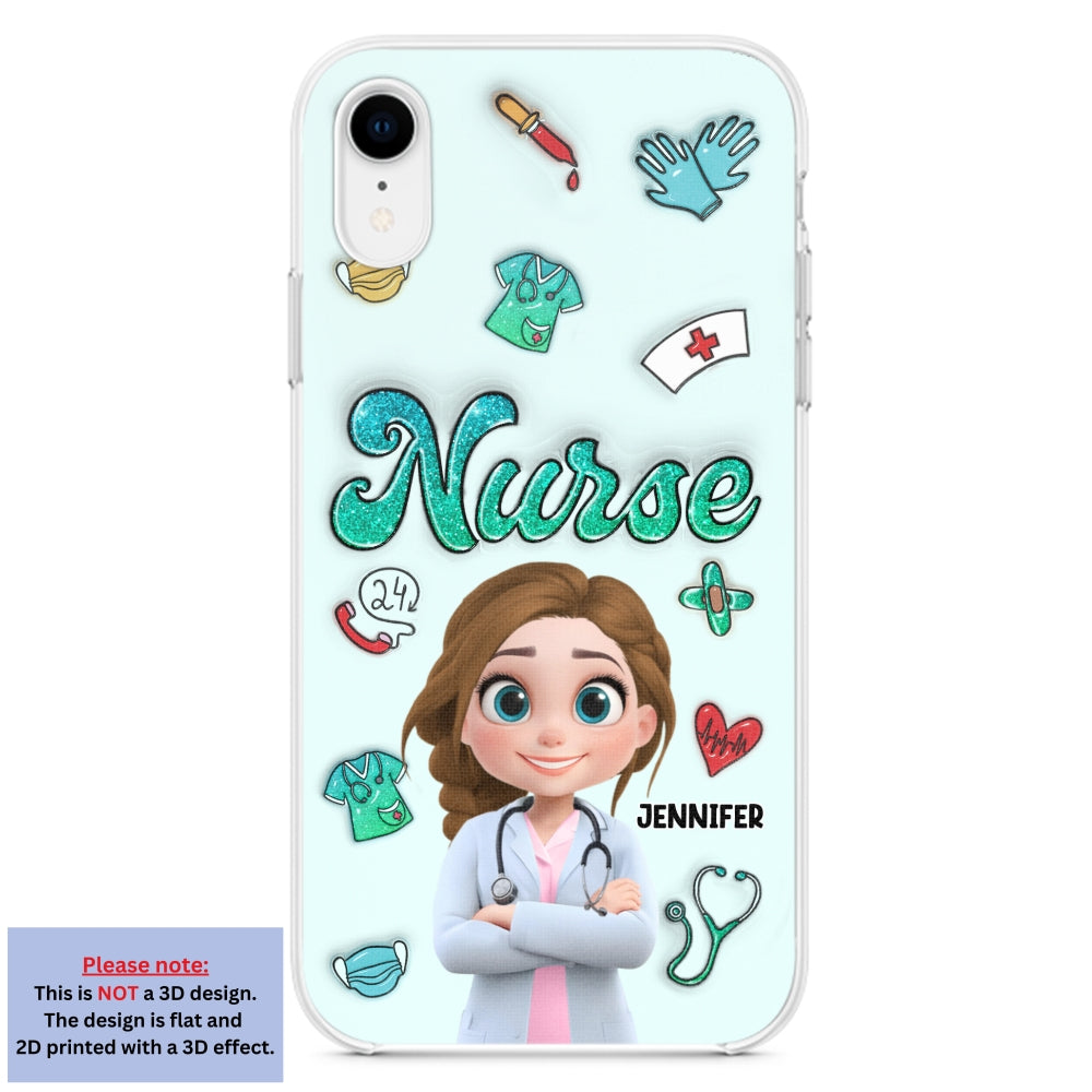 Proud To Nurse Life - Personalized Custom 3D Inflated Effect Phone Case