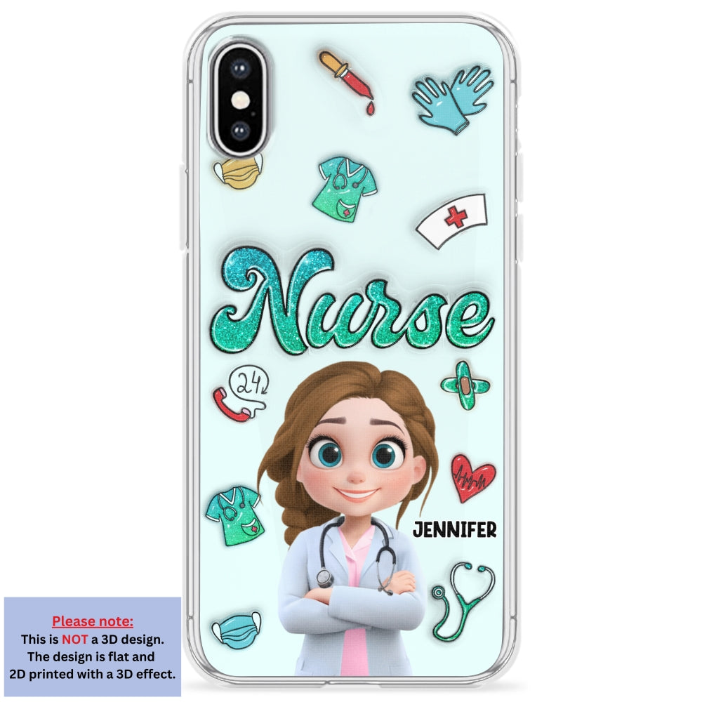 Proud To Nurse Life - Personalized Custom 3D Inflated Effect Phone Case