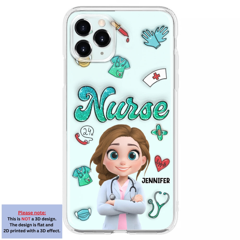 Proud To Nurse Life - Personalized Custom 3D Inflated Effect Phone Case