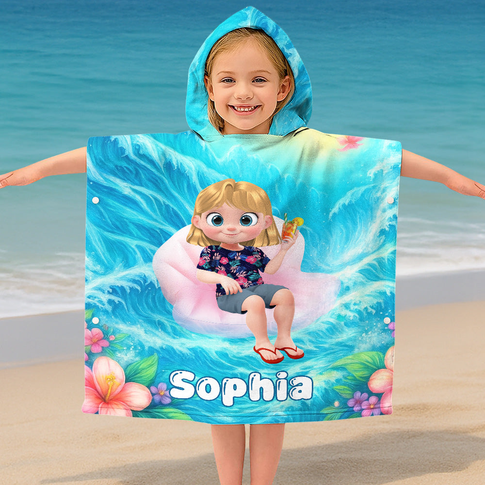 My Forever Love - Personalized Custom Hooded Beach Towel