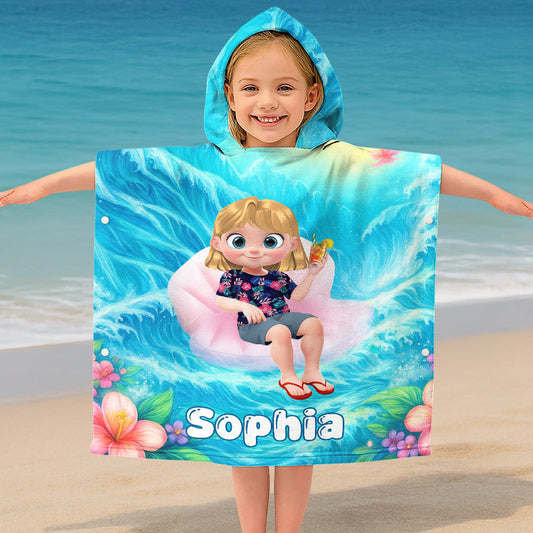 My Forever Love - Personalized Custom Hooded Beach Towel