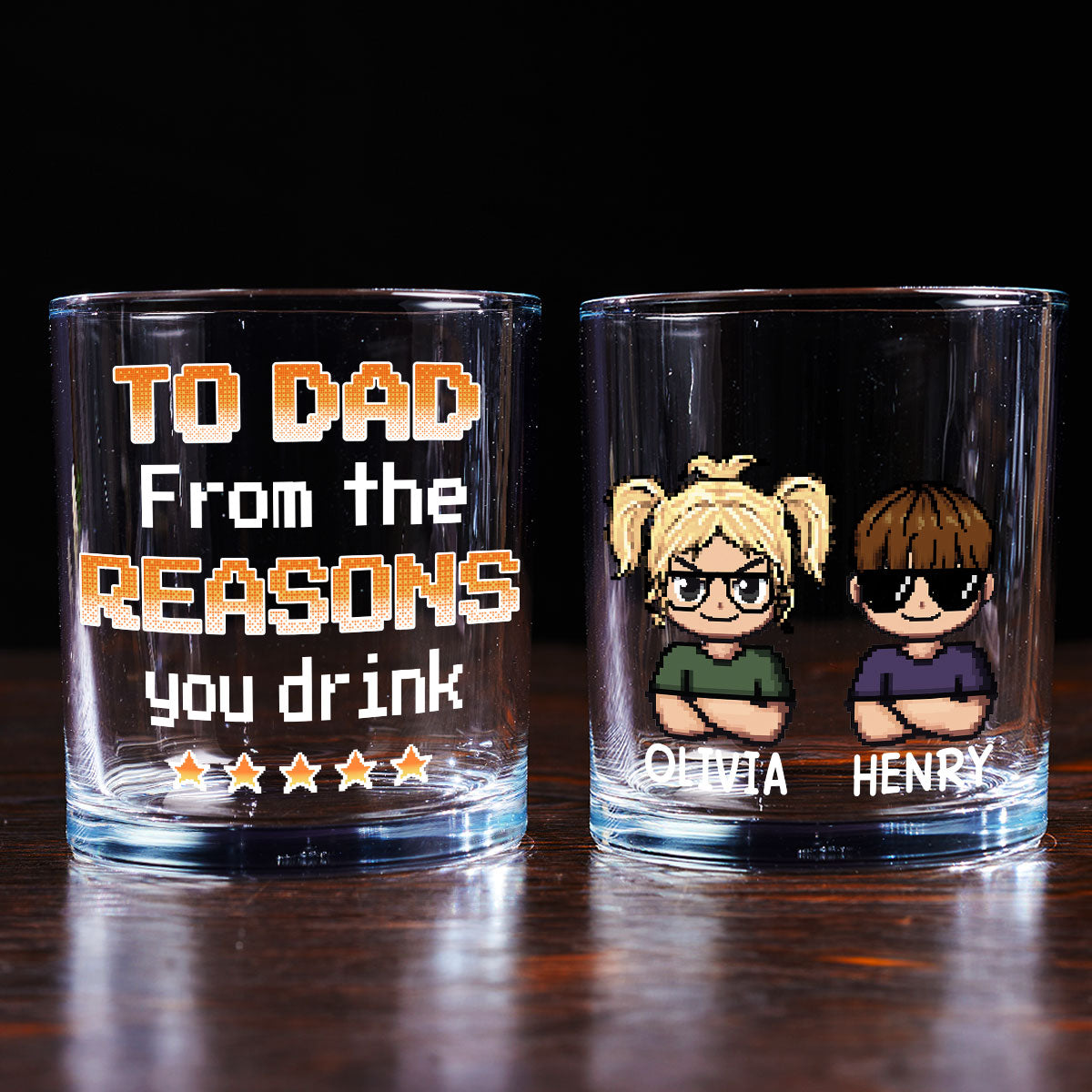 Reason You Drink - Personalized Custom Whiskey Glass