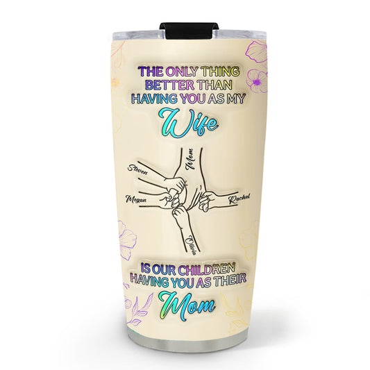 Love You My Beautiful Wife - Personalized Custom 3D Inflated Effect Tumbler