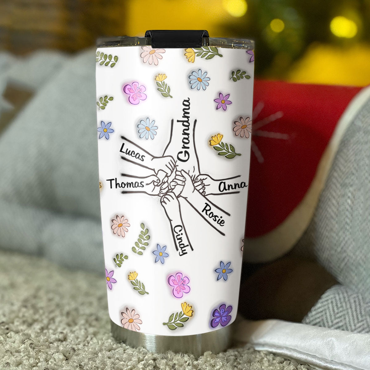 You Hold My Hand And My Heart - Personalized Custom 3D Inflated Effect Tumbler