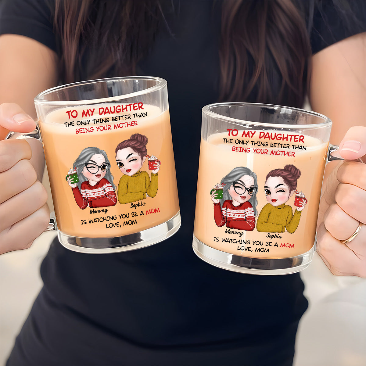 To My Daughter  - Personalized Custom Glass Mug