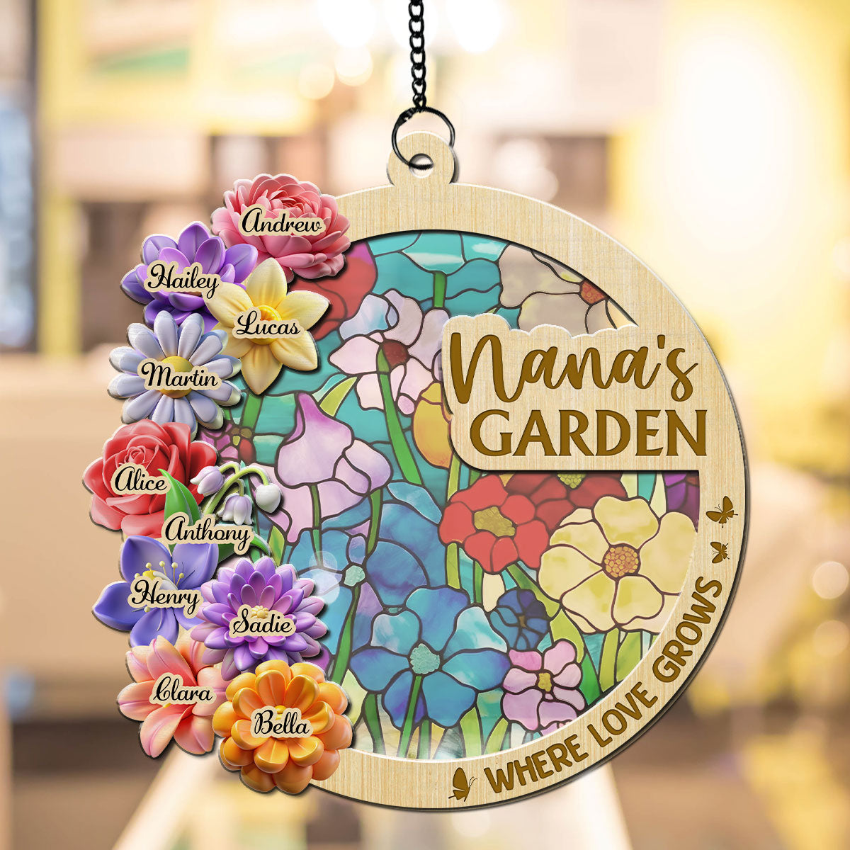 Family Garden - Personalized Custom Suncatcher