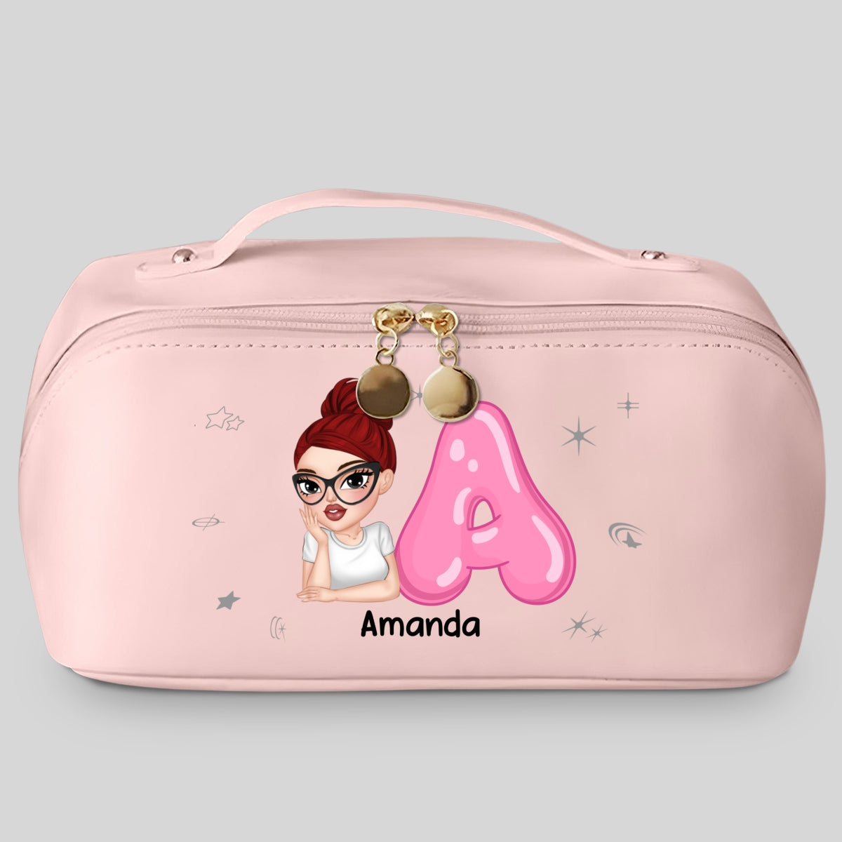 Y2K Girl - Personalized Custom Leather Makeup Bag