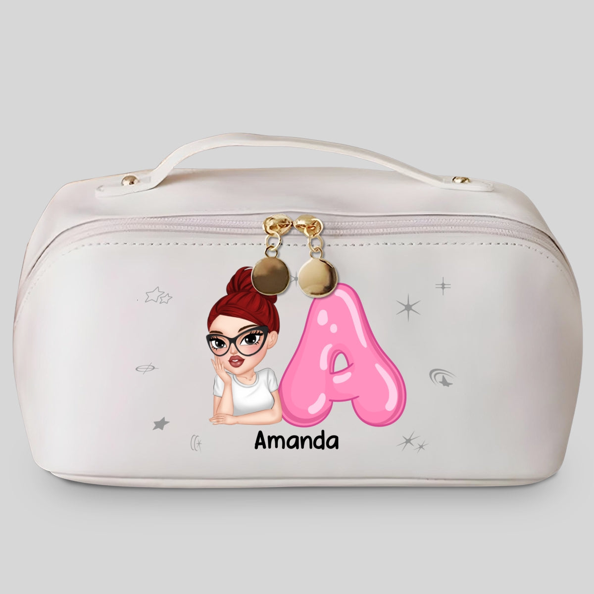 Y2K Girl - Personalized Custom Leather Makeup Bag