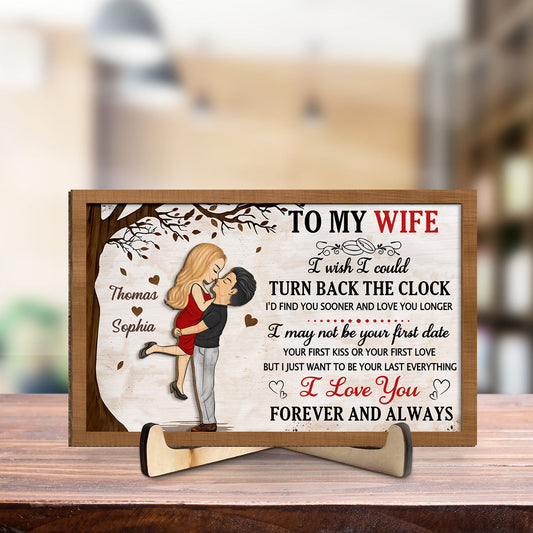 I Love You Forever And Always - Personalized Custom Wooden Plaque