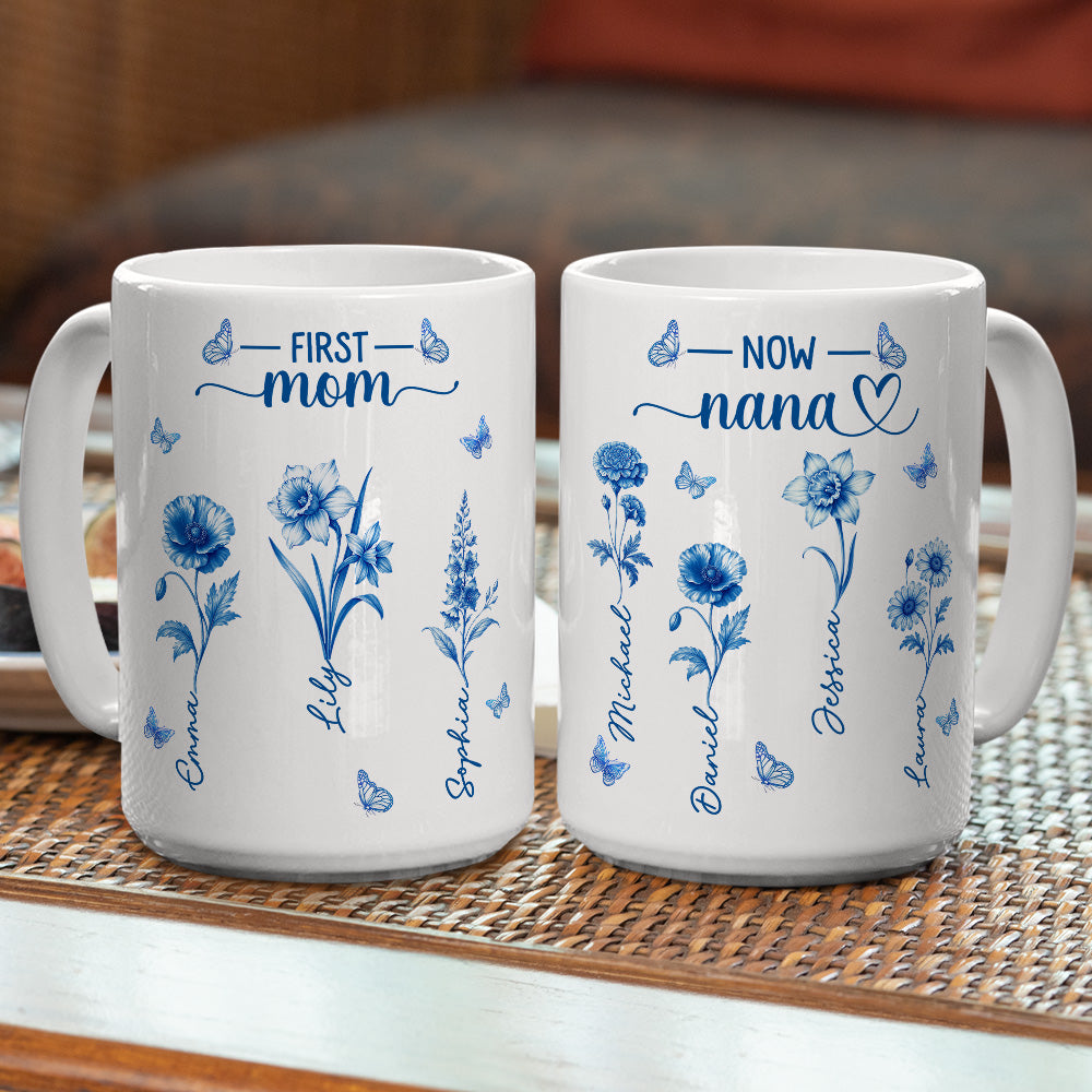 First Mom Now Grandma 2 - Personalized Custom Coffee Mug
