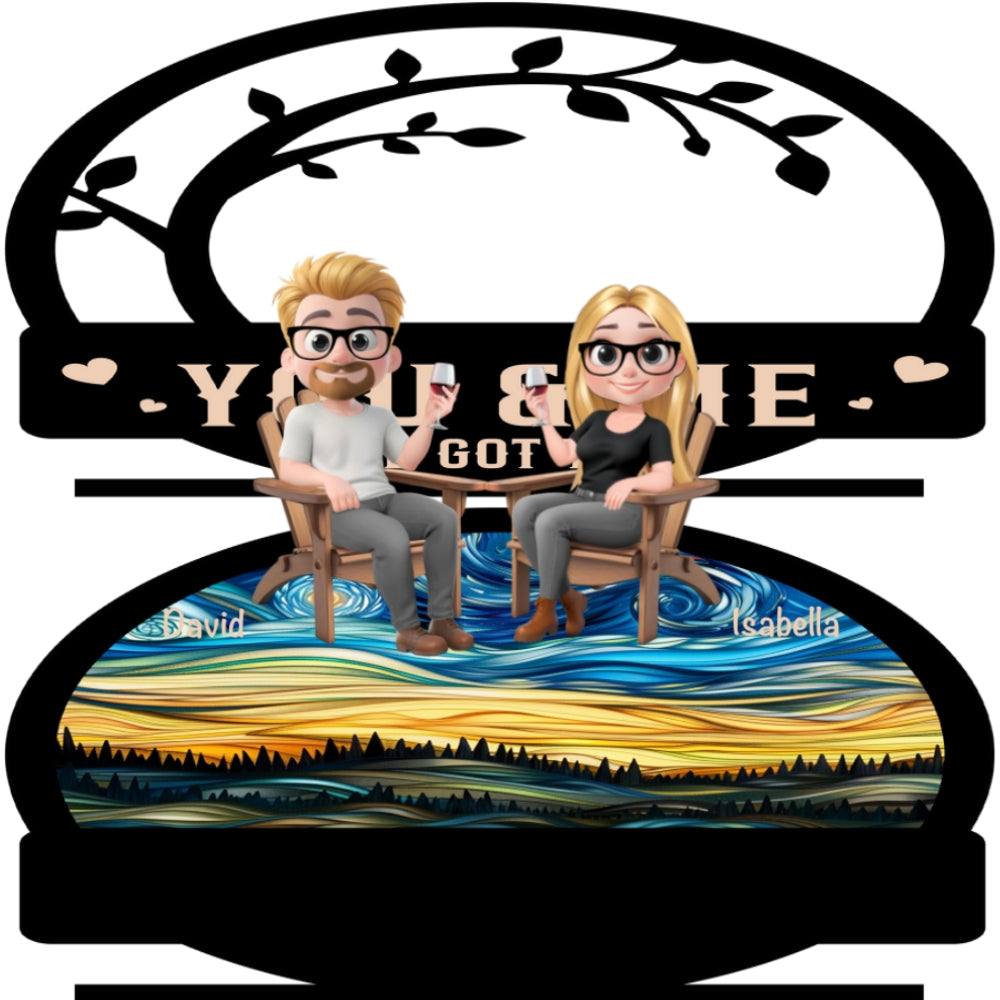 You And Me Got This - Personalized Custom 2-Layer Wood Plaque With Flat Base