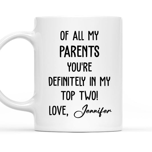 My Top Two - Personalized Custom Coffee Mug