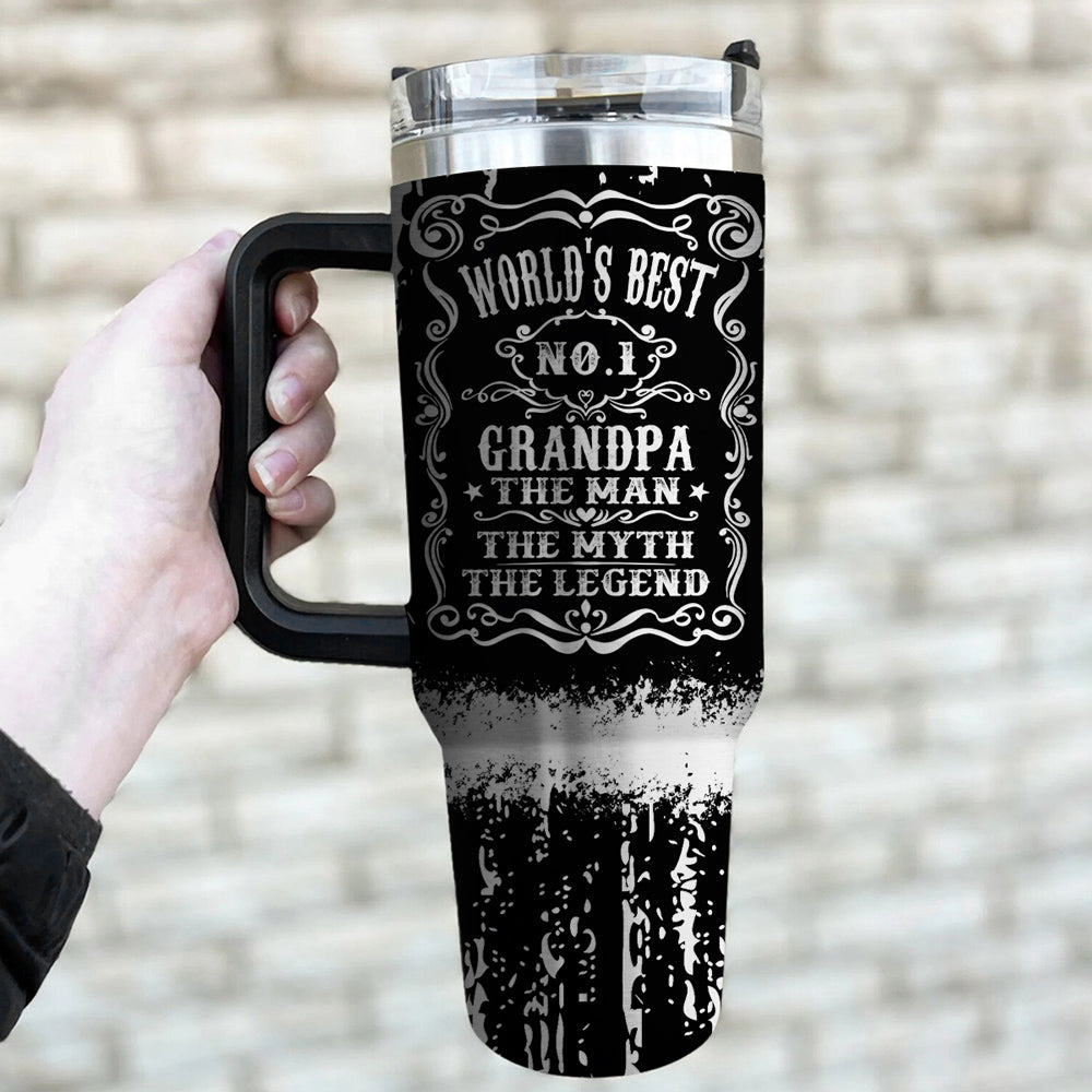 The Man, The Myth, The Legend- Personalized Custom Engraved 40oz Tumbler With Handle