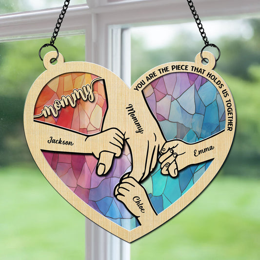Holding Hands - Personalized Custom Suncatcher