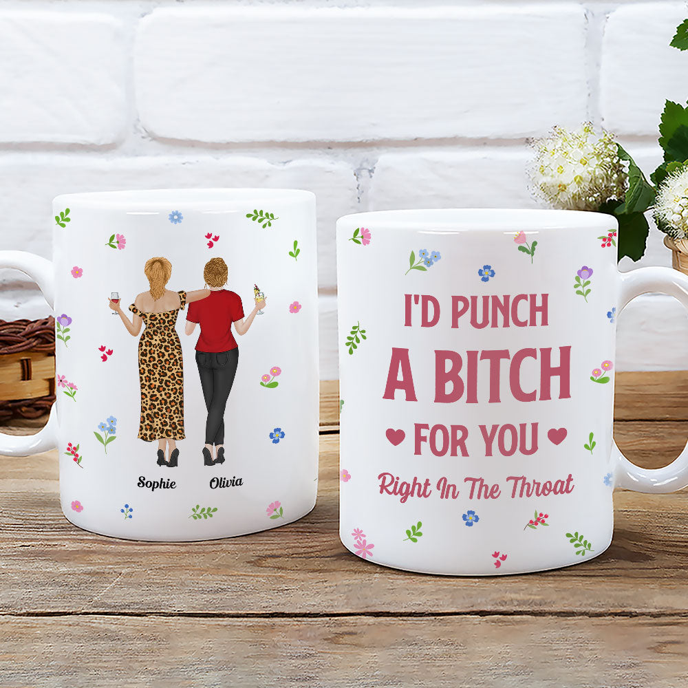 Punch Bitch Besties - Personalized Custom Coffee Mug
