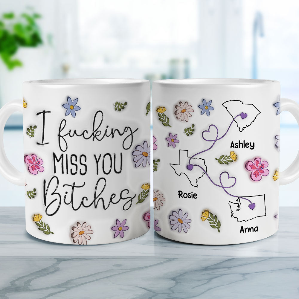 I Miss You Bestie More Friends Version - Personalized Custom 3D Inflated Effect Mug