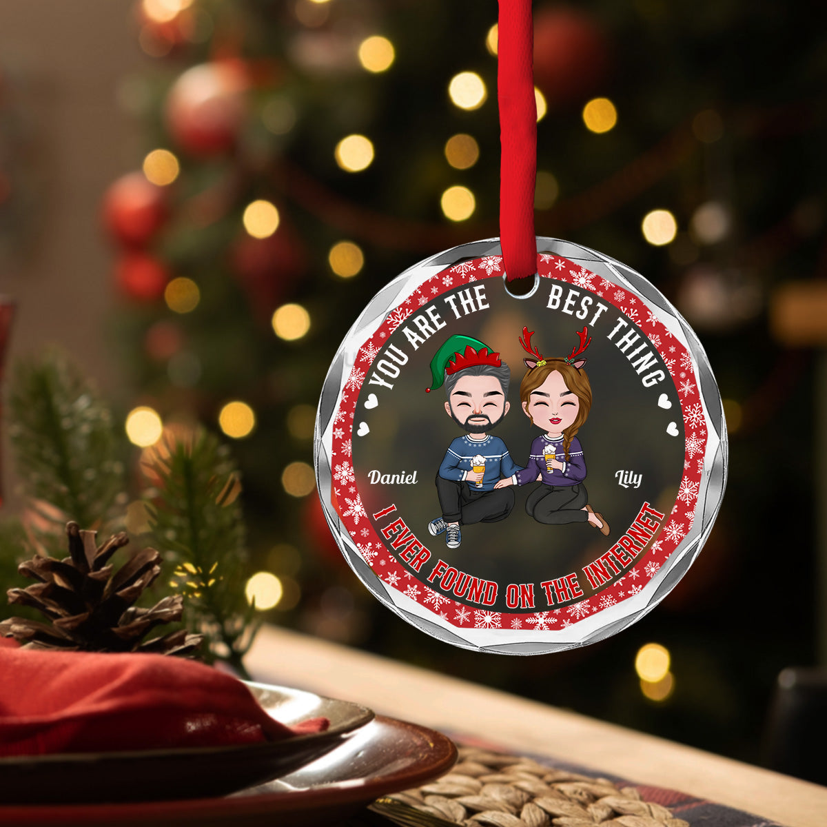 Best Thing I've Ever Found On The Internet - Personalized Custom Glass Ornament