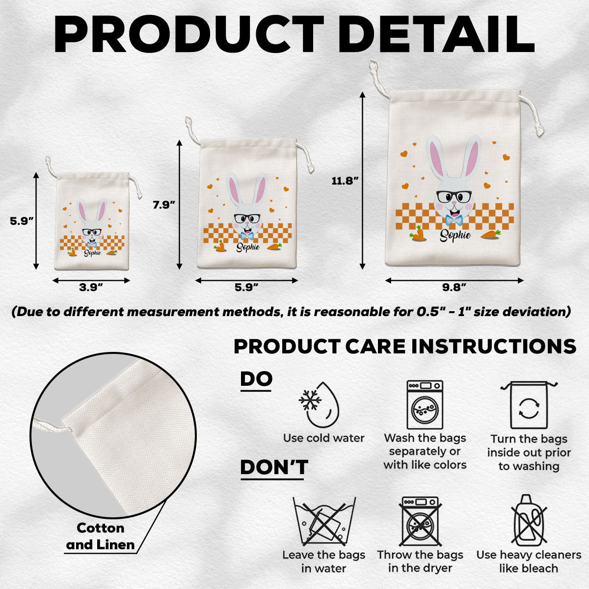 Show Me The Bunny - Personalized Custom Favor Bag