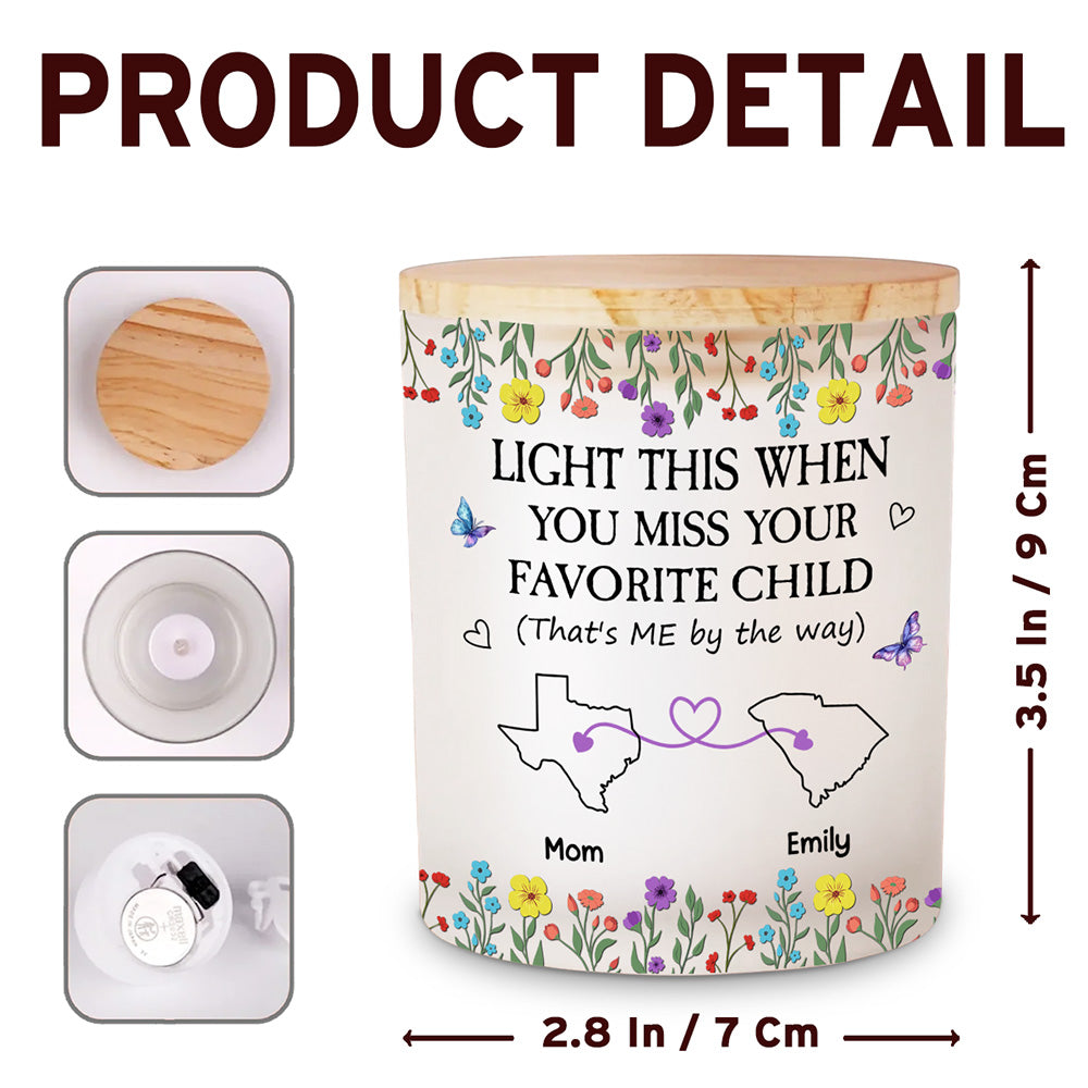 Light This When You Miss Your Favorite Child - Personalized Custom Glass Jar With LED Candle