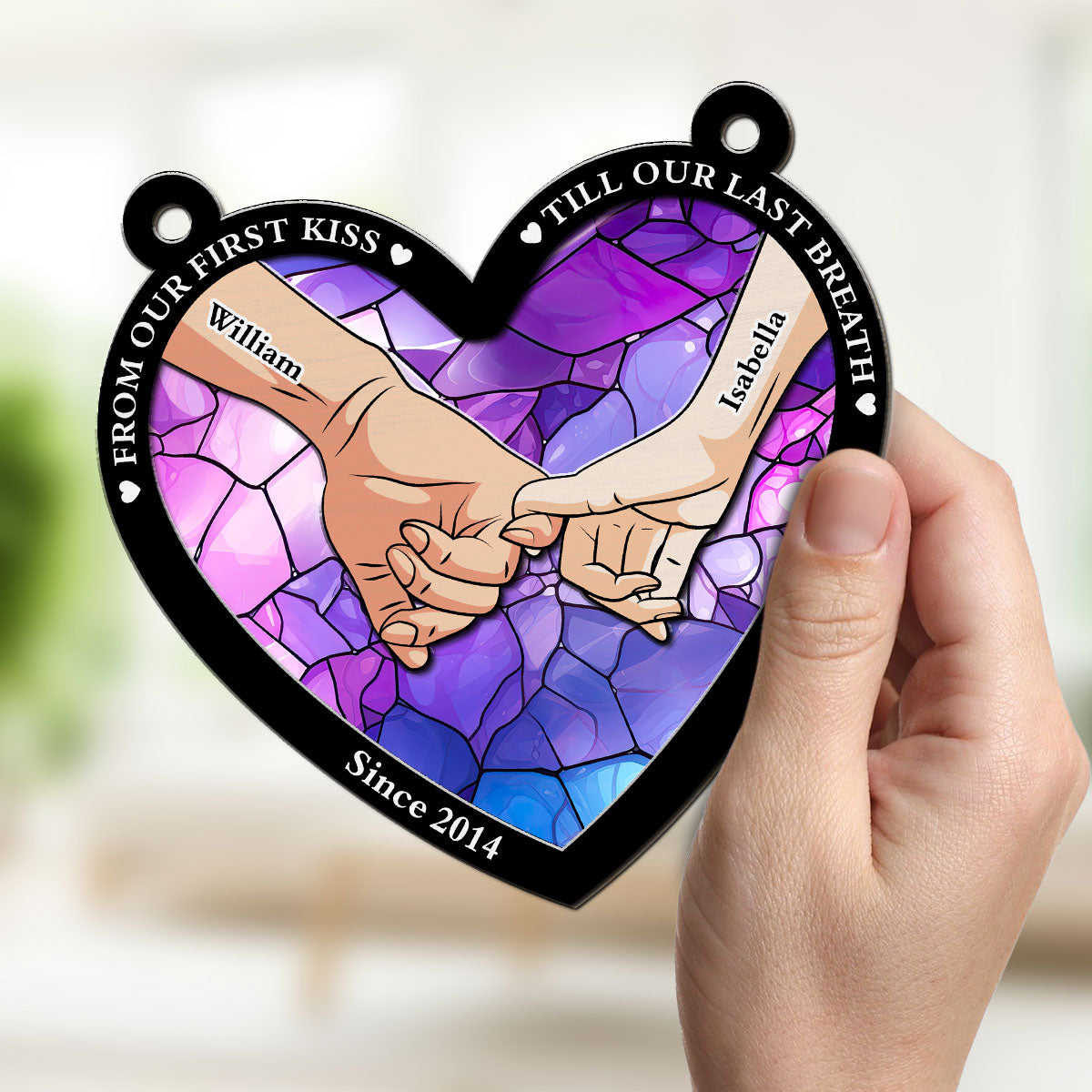 From Our First Kiss - Personalized Custom Suncatcher