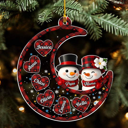 A Snowman Christmas With Love - Personalized Custom Acrylic Ornament