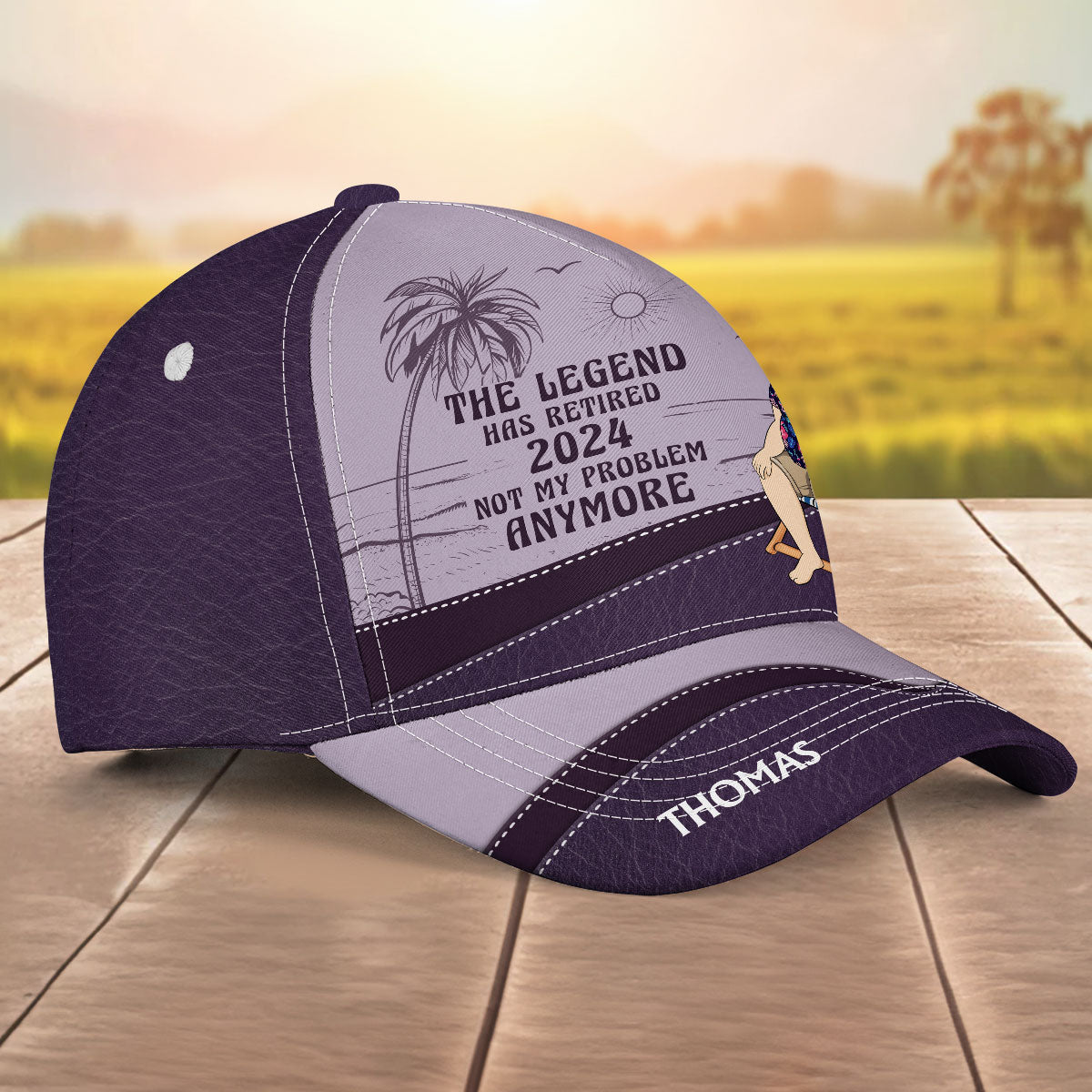 The Legend Has Retired Vintage - Personalized Custom Classic Cap