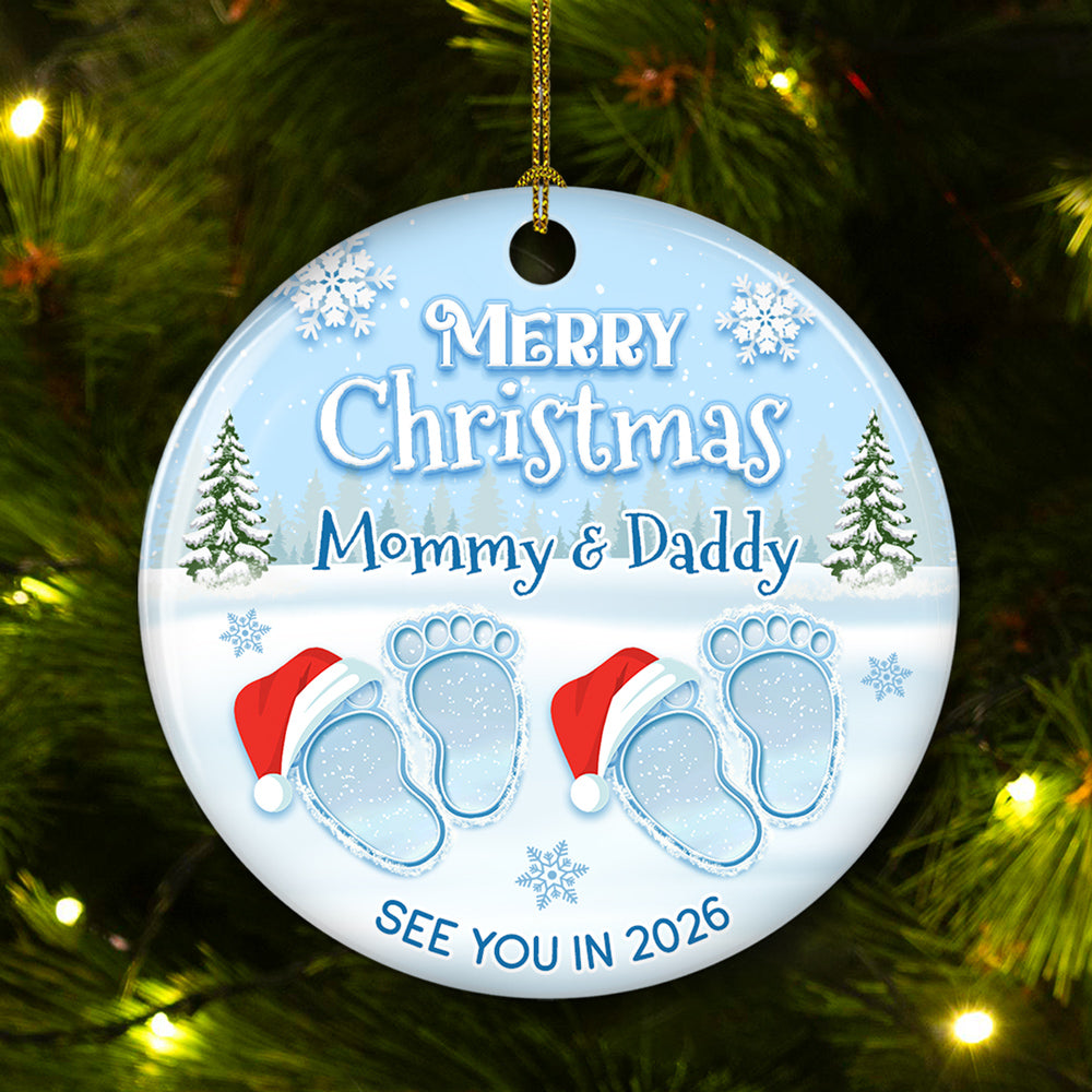See You Next Year - Personalized Custom Ceramic Ornament