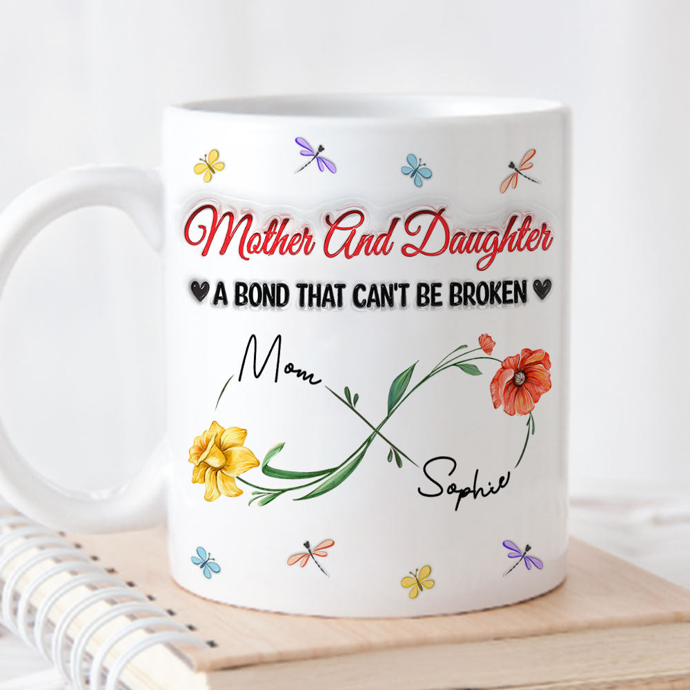 The Love Between Mother And Daughter - Personalized Custom 3D Inflated Effect Mug