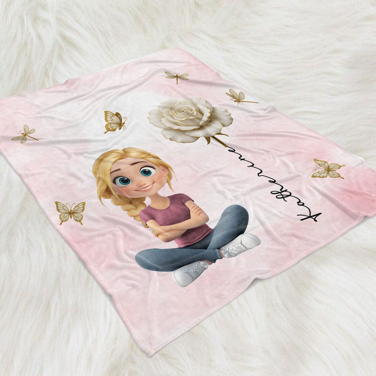 Floral Soul - Personalized Custom Fleece Blanket