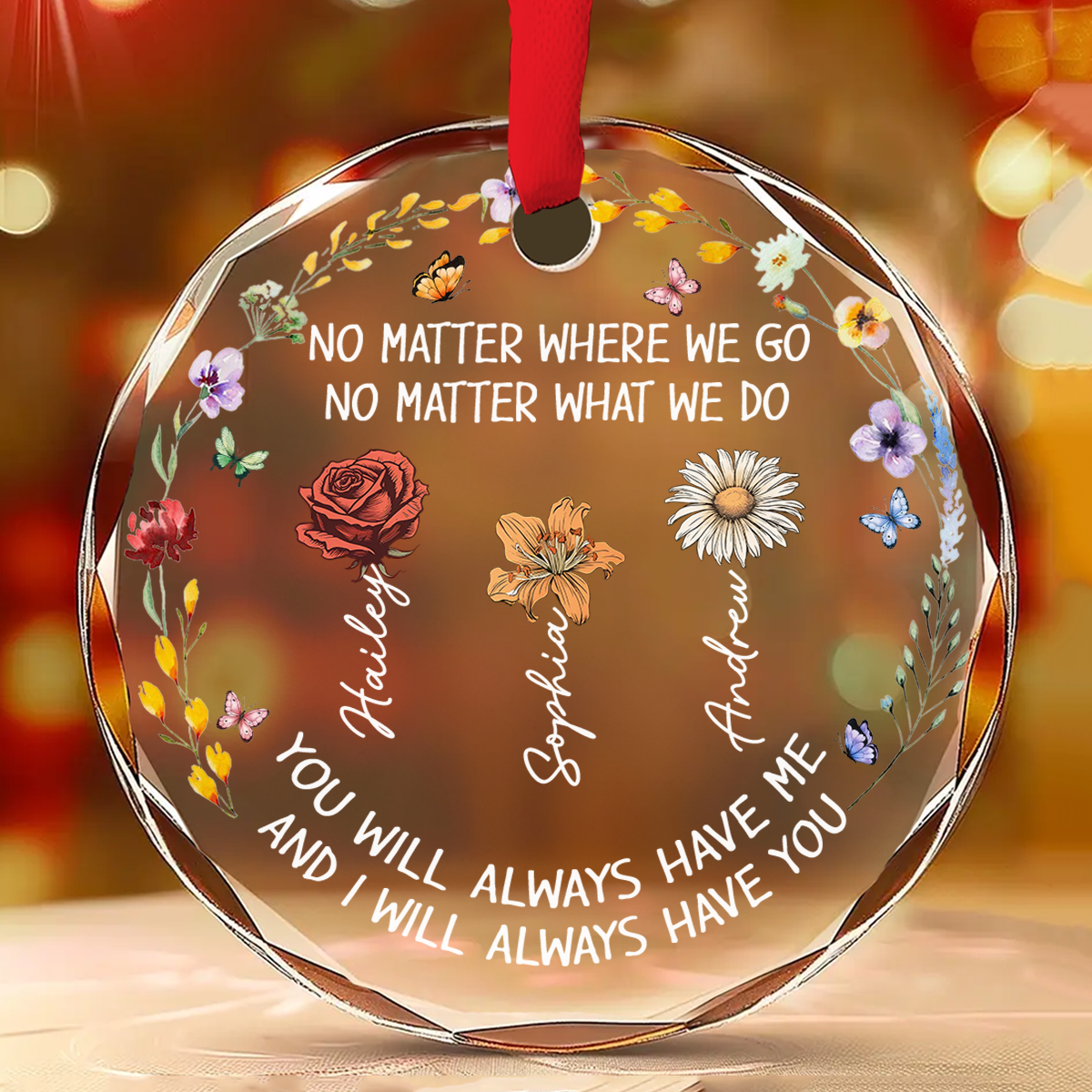 No Matter - Personalized Custom Glass Ornament