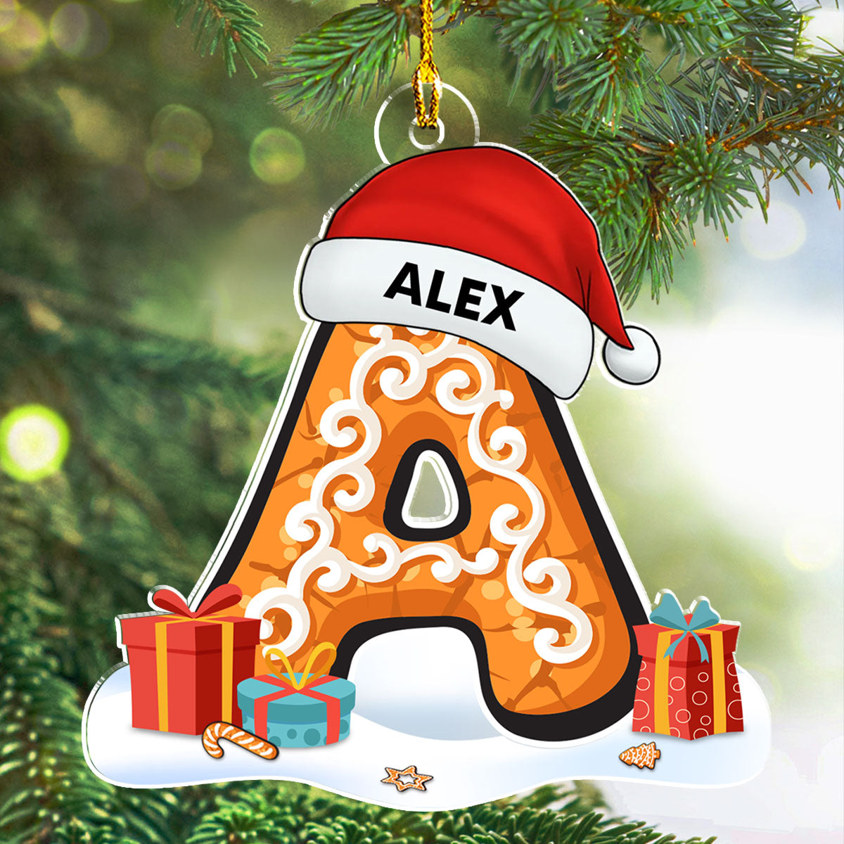 Name And Letter - Personalized Custom Acrylic Ornament