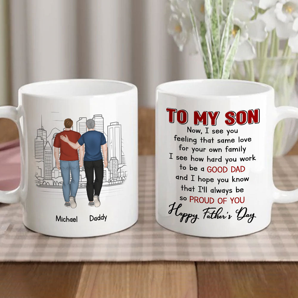 I Am Proud Of You Son - Personalized Custom Coffee Mug