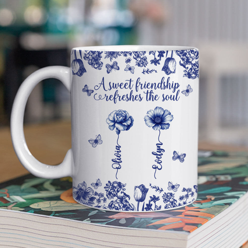 A Sweet Friendship Toile - Personalized Custom Coffee Mug