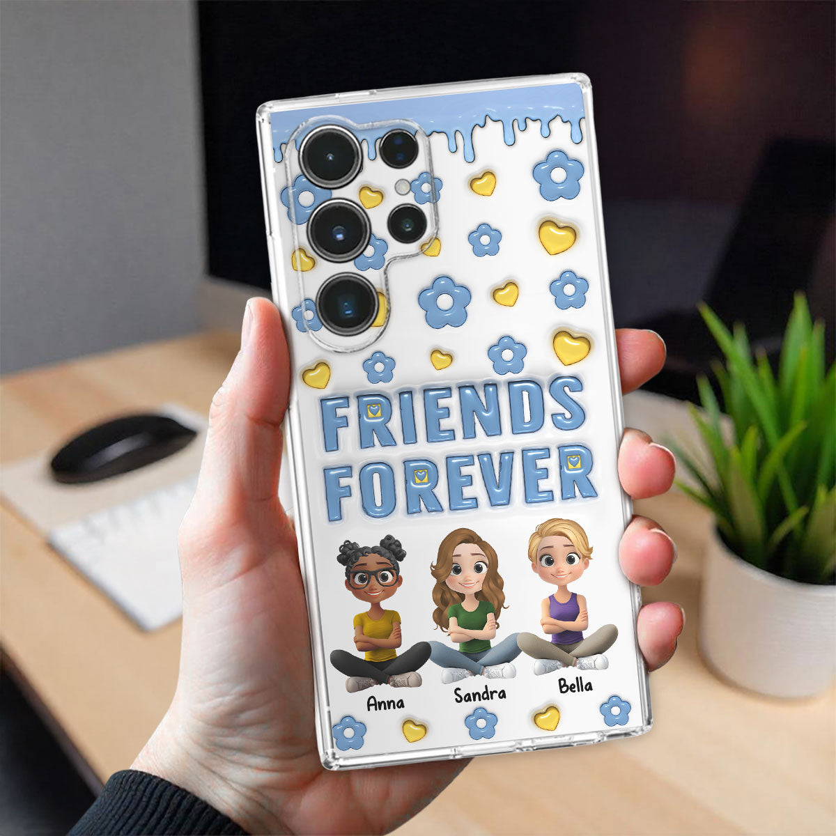 Life Is Better With True Friend Cartoonize - Personalized Custom 3D Inflated Effect Phone Case
