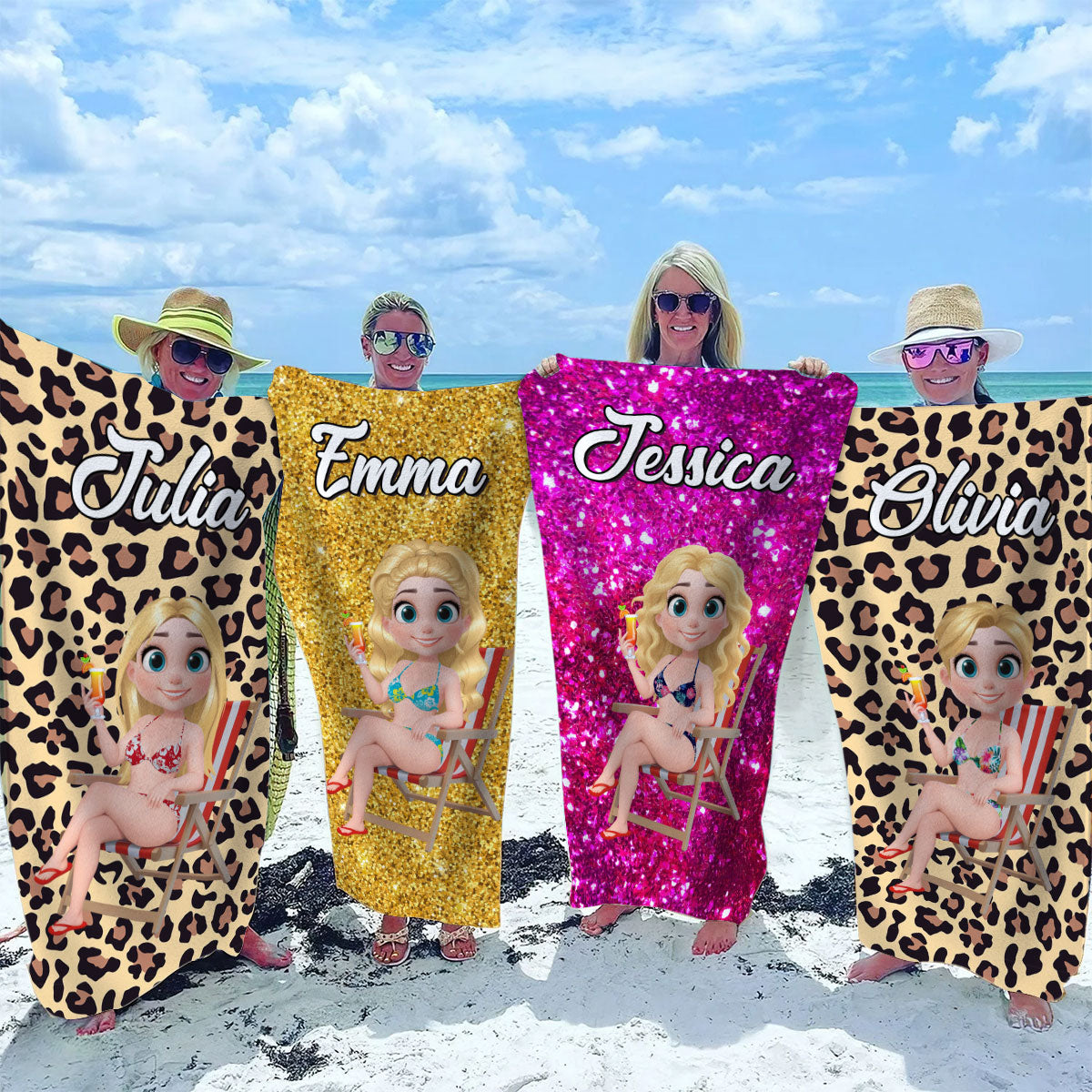Hello Gorgeous - Personalized Custom Beach Towel