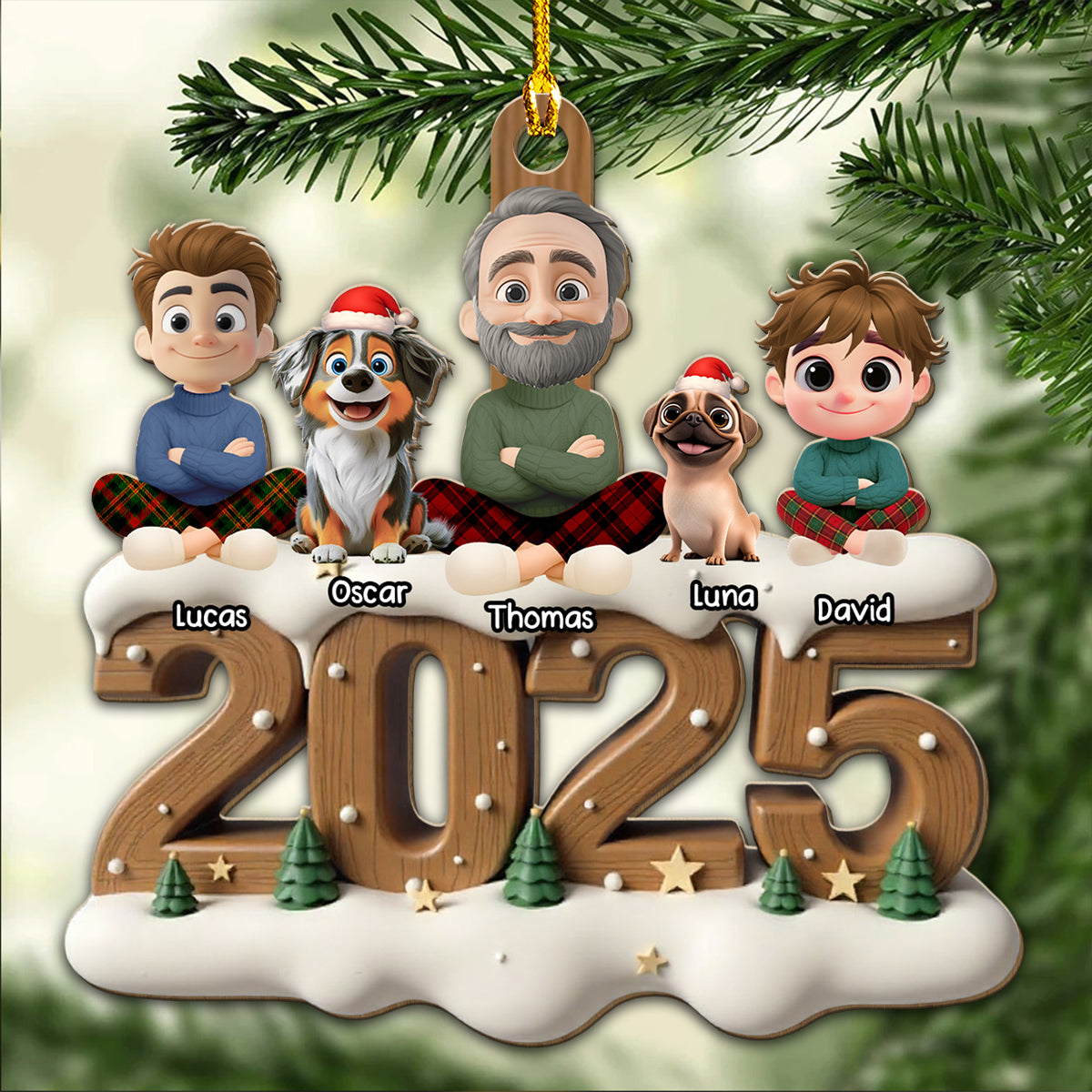 As A Parent Now Onwards - Personalized Custom 3D Effect Wood Ornament