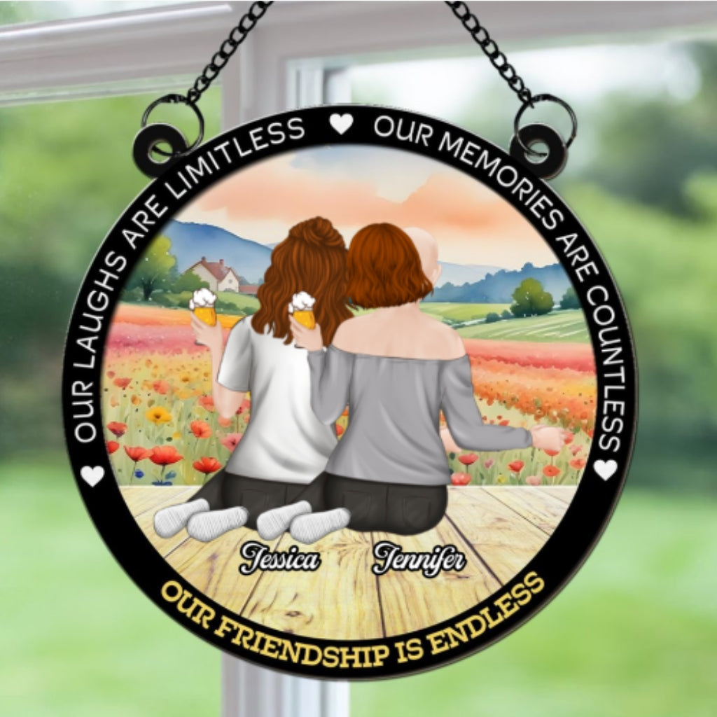 Our Laughs Are Limitless - Personalized Custom Suncatcher