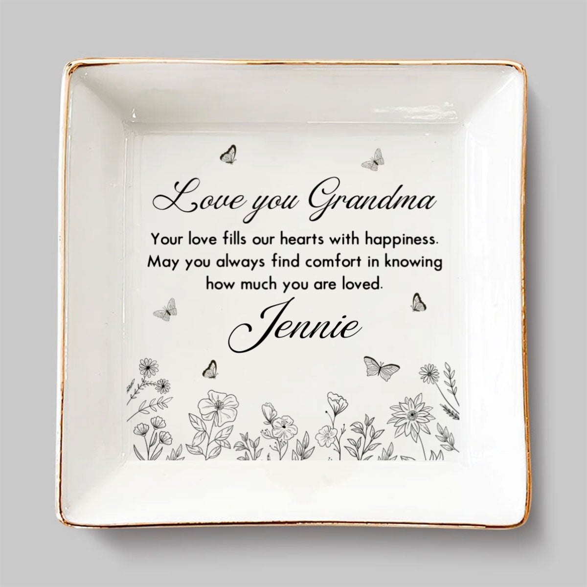How Much You Are Loved - Personalized Custom Jewelry Dish