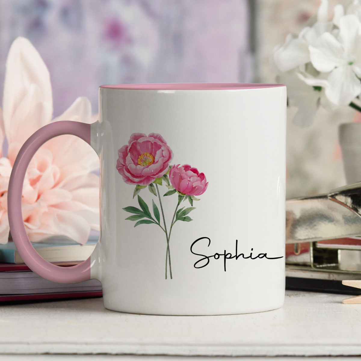 Me And My Better Half  - Personalized Custom Accent Mug