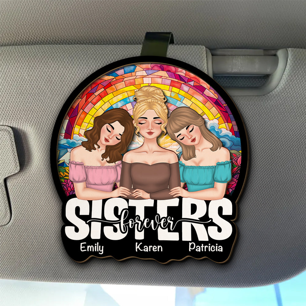 Bestie Lean On Shoulder - Personalized Custom Car Visor Clip
