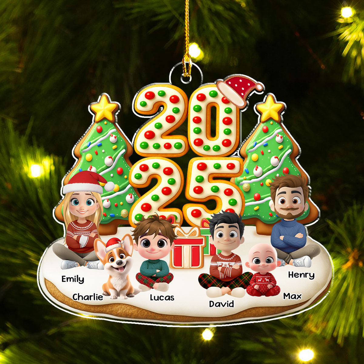 Family Holiday Memories - Personalized Custom Acrylic Ornament