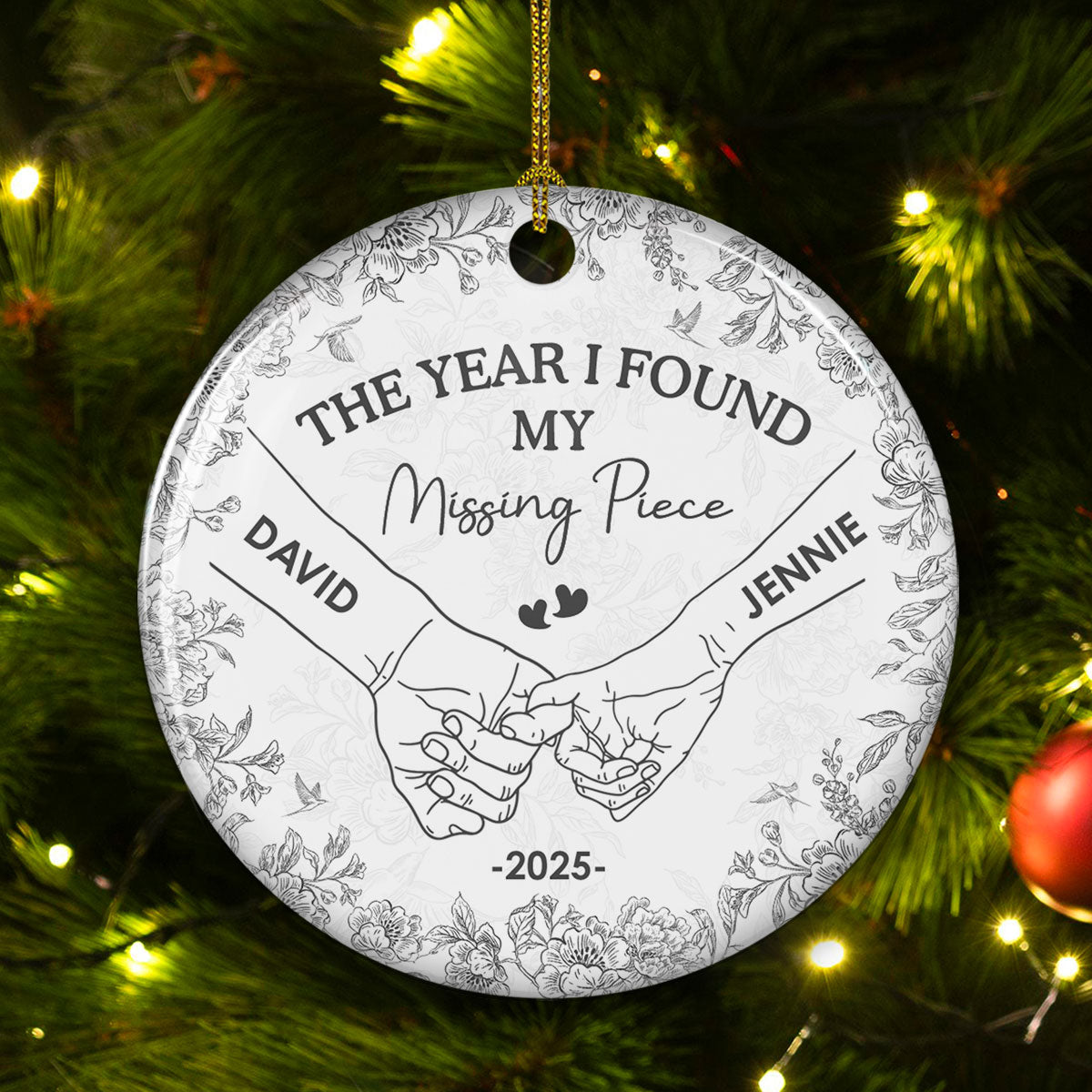 I Found You - Personalized Custom Ceramic Ornament