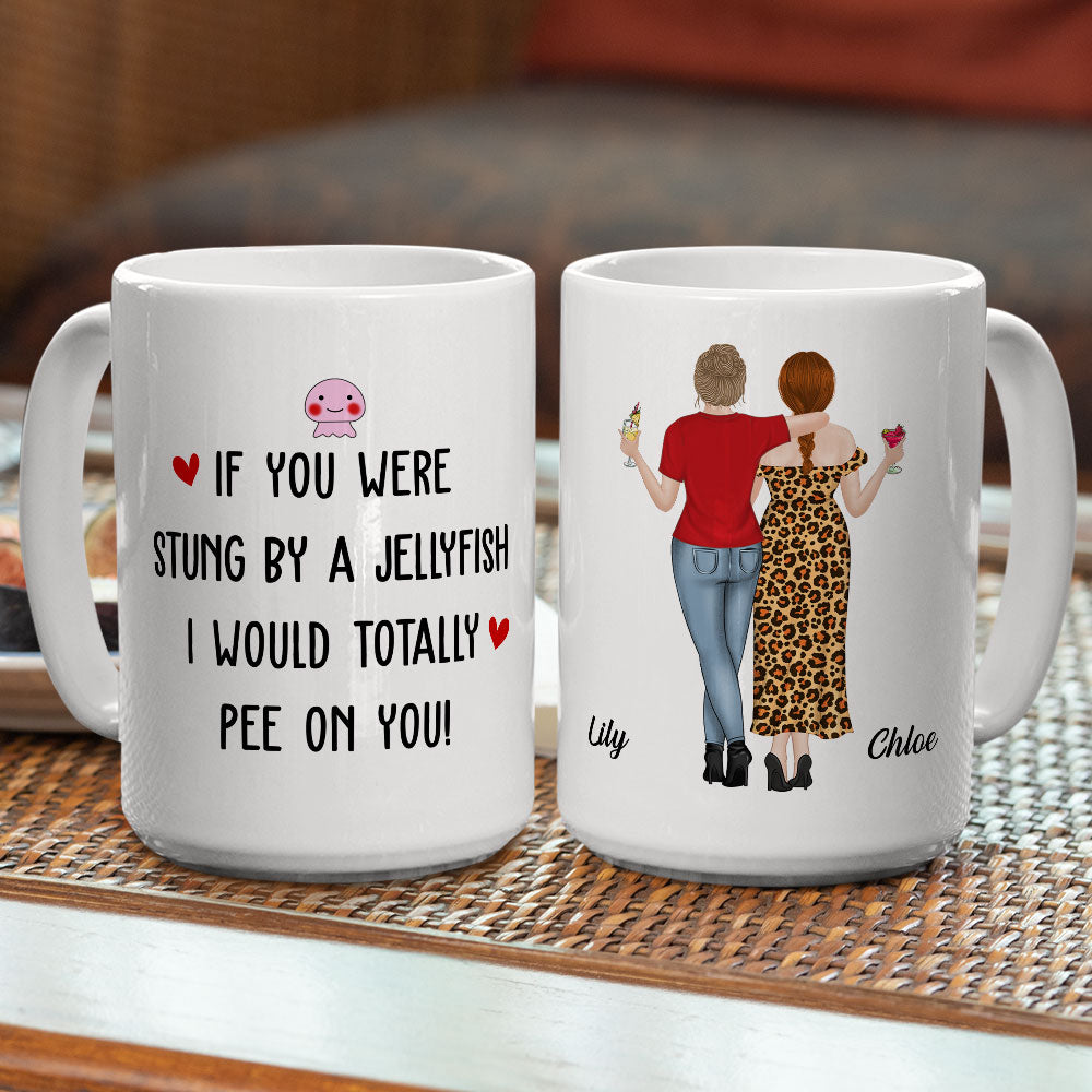 Stung By A Jellyfish - Personalized Custom Coffee Mug