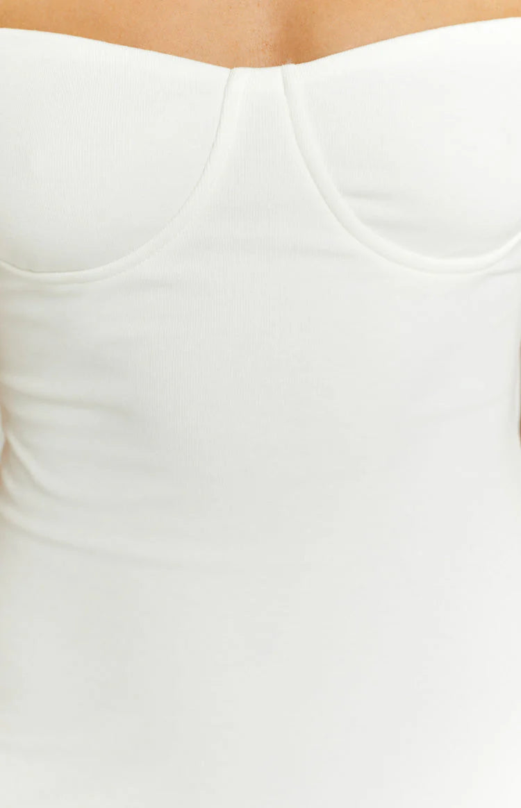 Dela White Midi Dress